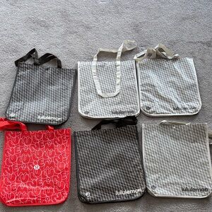 Set of lululemon athletica reusable Tote bags